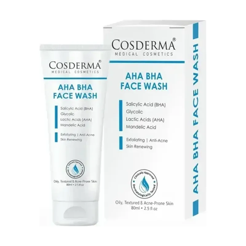 Cosderma AHA BHA Exfoliating Anti-Acne Face Wash
